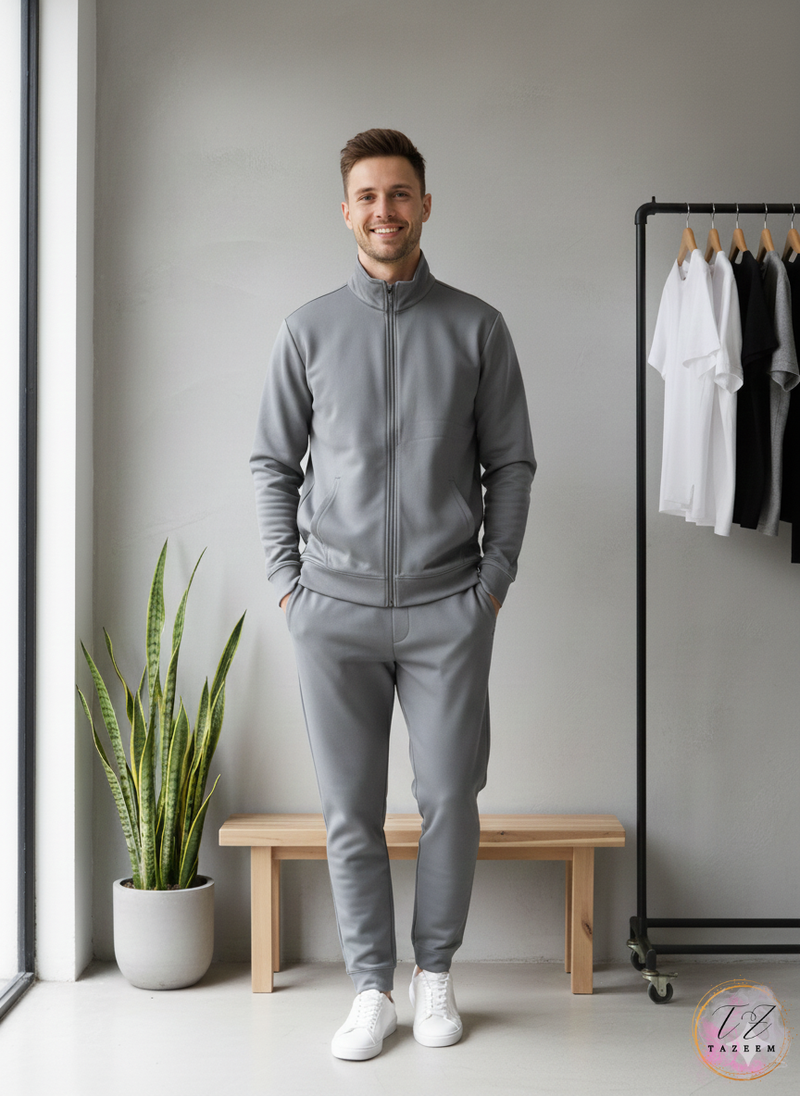 Tazeem Men’s Trendy Full-Sleeve Tracksuit (Dri-FIT Fleece)