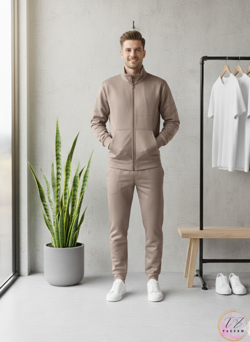 Tazeem Men’s Trendy Full-Sleeve Tracksuit (Dri-FIT Fleece)