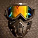 Off-Road Motorcycle Riding Goggle Mask with Detachable Face Shield & UV Protective Lens