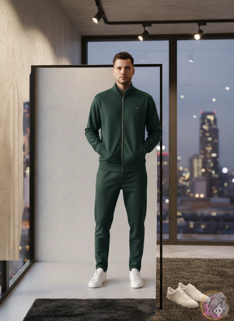 Tazeem Men’s Trendy Full-Sleeve Tracksuit (Dri-FIT Fleece)